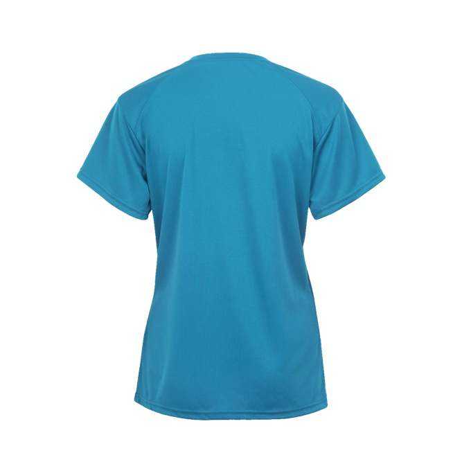 Badger Sport 2160 B-Core Girls' Tee - Electric Blue - HIT a Double - 1