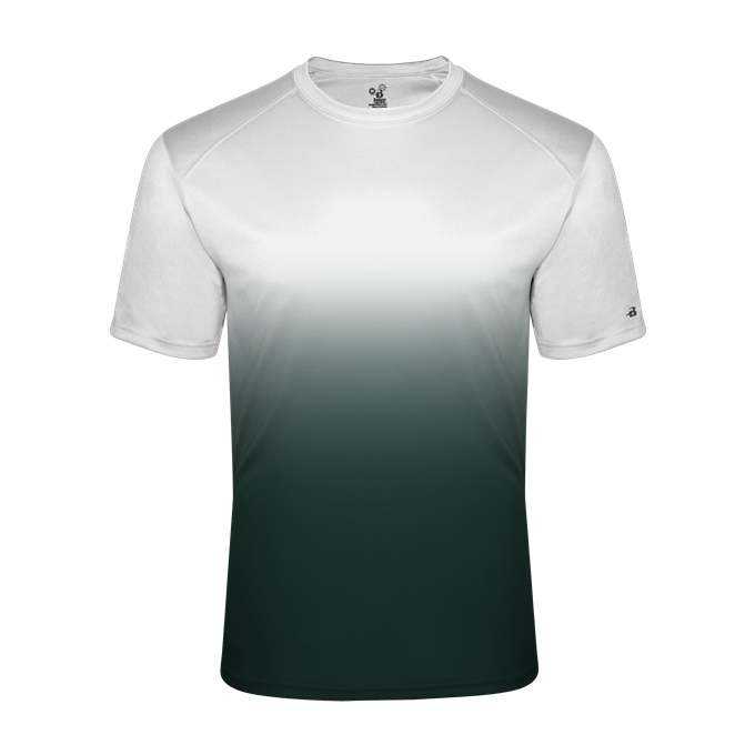 Badger Sport 4203 Ombre Tee - White Forest - HIT a Double - 1
