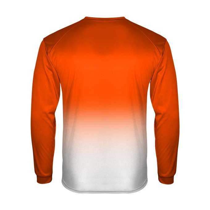 Badger Sport 4204 Ombre Long sleeve Tee - Orange White - HIT a Double - 2