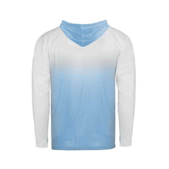 Badger Sport 4205 Ombre Hoodie Tee - Columbia Blue Ombre - HIT a Double - 2
