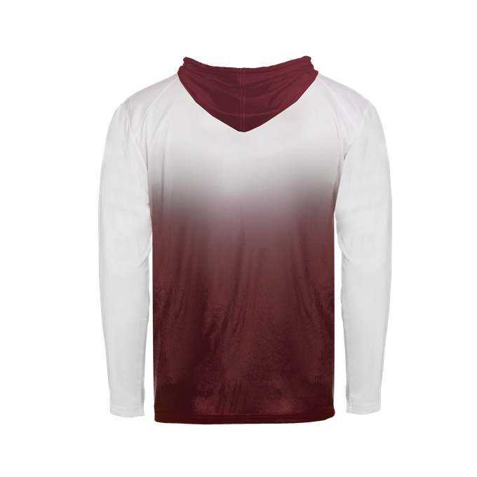 Badger Sport 2205 Ombre Youth Hoodie Tee - Maroon Ombre - HIT a Double - 2