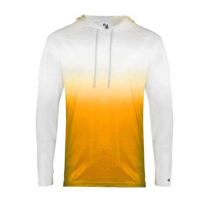 Badger Sport 4205 Ombre Hoodie Tee - Gold Ombre - HIT a Double - 1