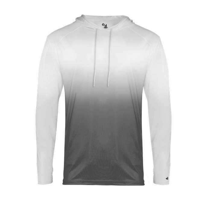 Badger Sport 4205 Ombre Hoodie Tee - Graphite Ombre - HIT a Double - 1