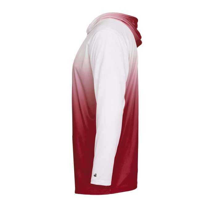 Badger Sport 2205 Ombre Youth Hoodie Tee - Maroon Ombre - HIT a Double - 3