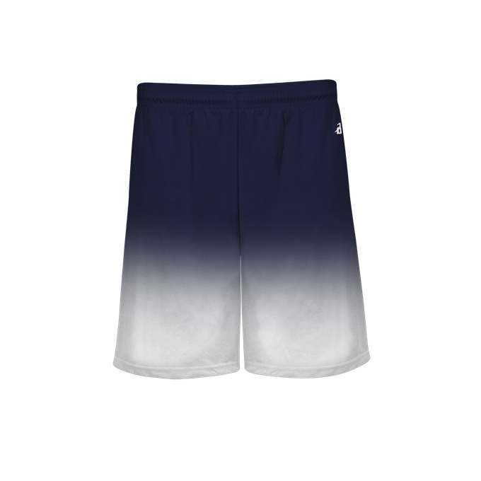 Badger Sport 4206 Ombre Short - Navy White - HIT a Double - 1