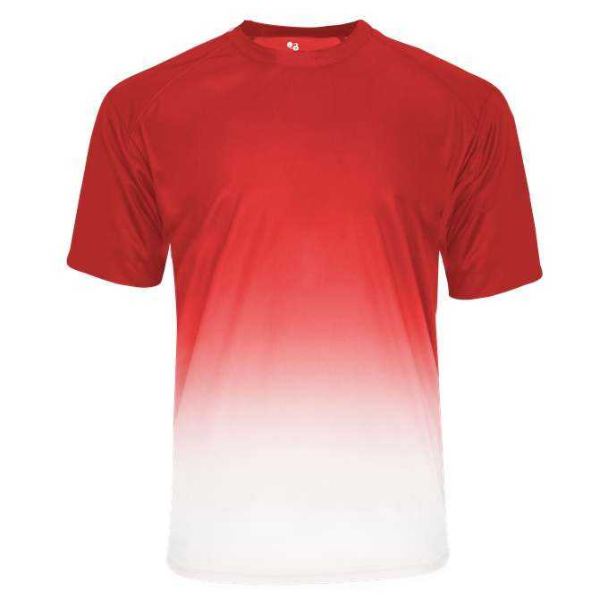 Badger Sport 4209 Reverse Ombre Tee - Red Ombre - HIT a Double - 1