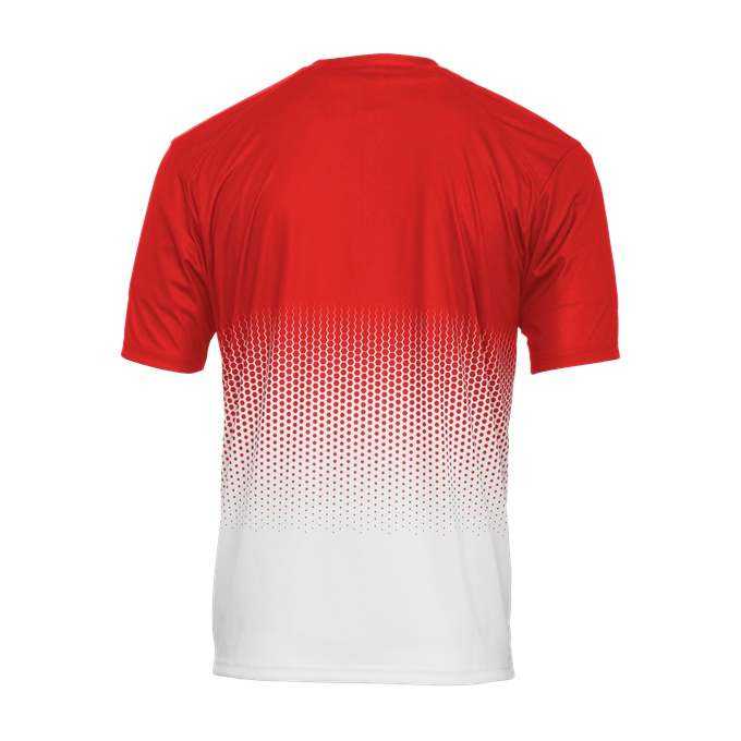 Badger Sport 4220 Hex 2.0 Tee - Red White - HIT a Double - 3