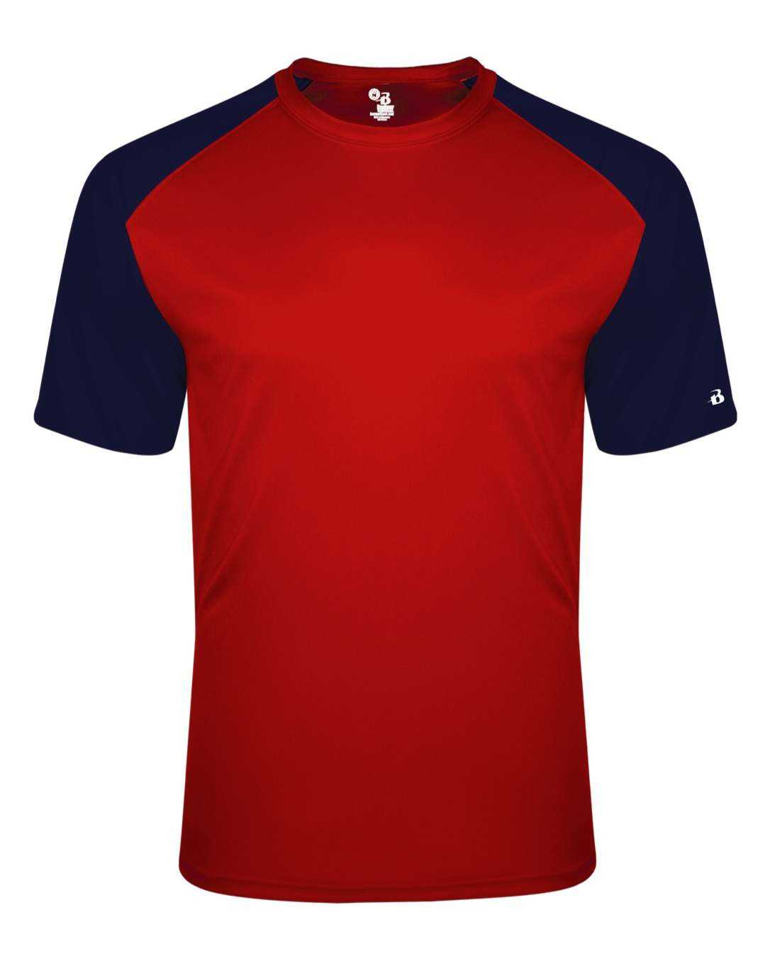 Badger Sport 2230 Breakout Youth Tee - Red Navy - HIT a Double - 1