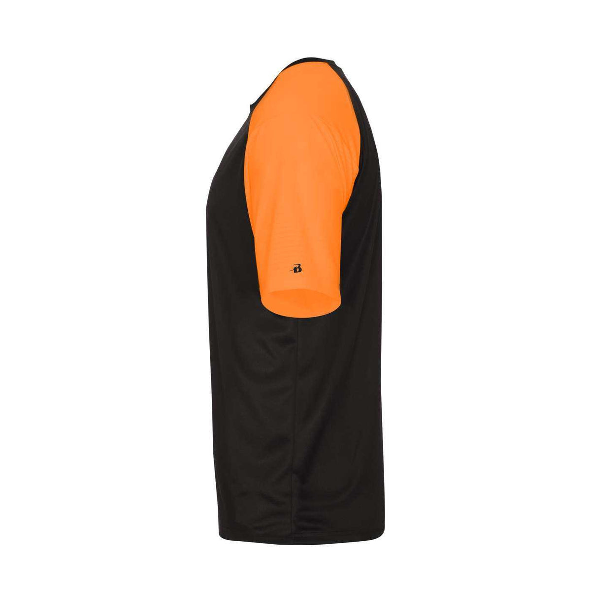 Badger Sport 2230 Breakout Youth Tee - Black Safety Orange - HIT a Double - 2