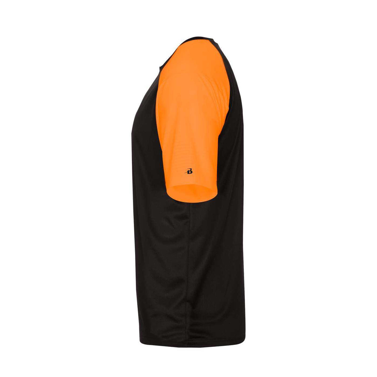 Badger Sport 4230 Breakout Tee - Black Safety Orange - HIT a Double - 2
