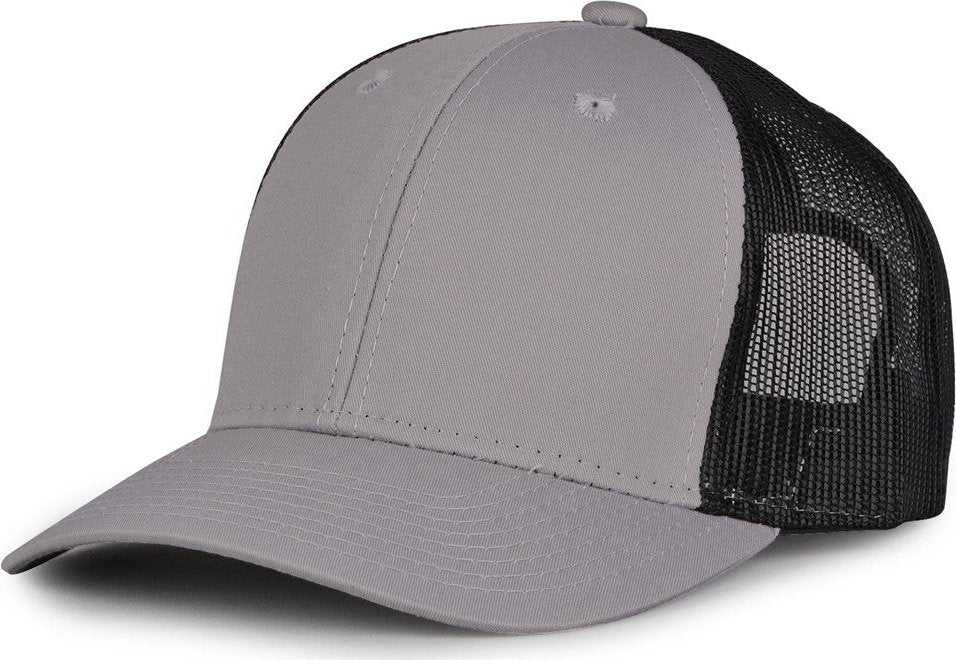 The Game GB452E Everyday Trucker Cap - Gray Black - HIT a Double