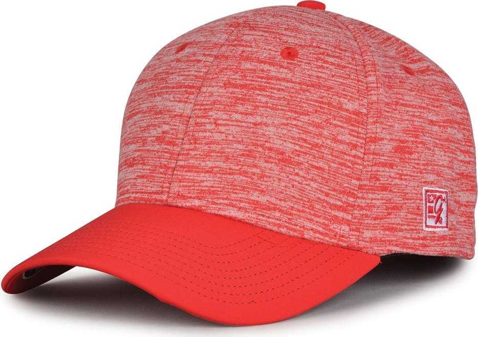 The Game GB445 Athletic Heather and GameChanger Cap - Red - HIT A Double