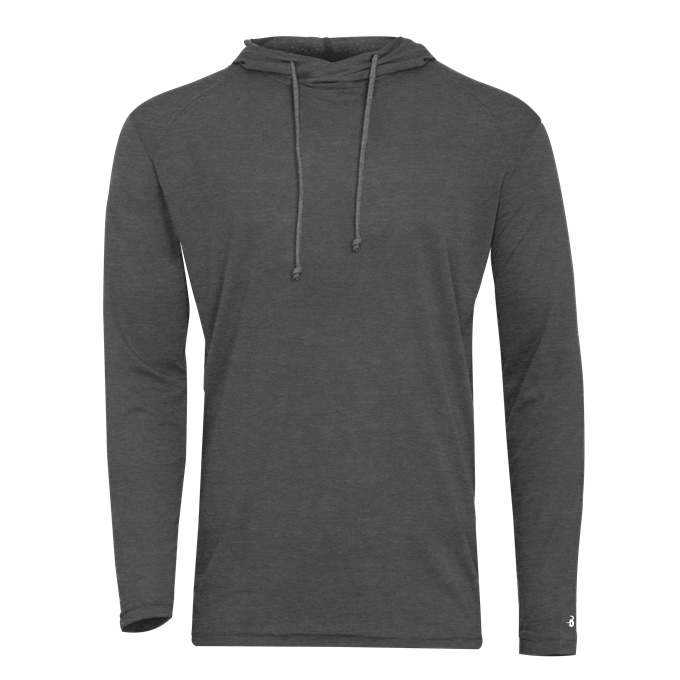 Badger Sport 2905 Tri-Blend Surplice Youth Hoodie - Graphite Heather - HIT a Double - 1