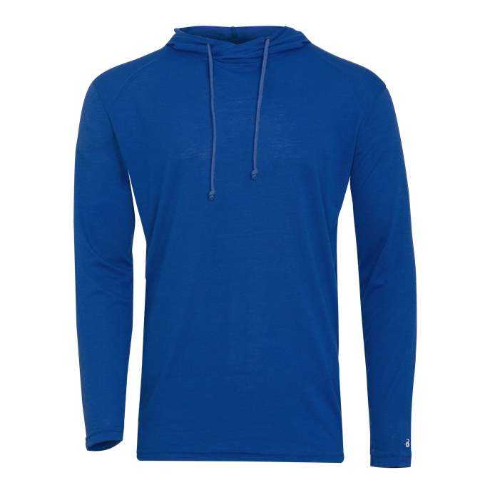 Badger Sport 2905 Tri-Blend Surplice Youth Hoodie - Royal - HIT a Double - 1