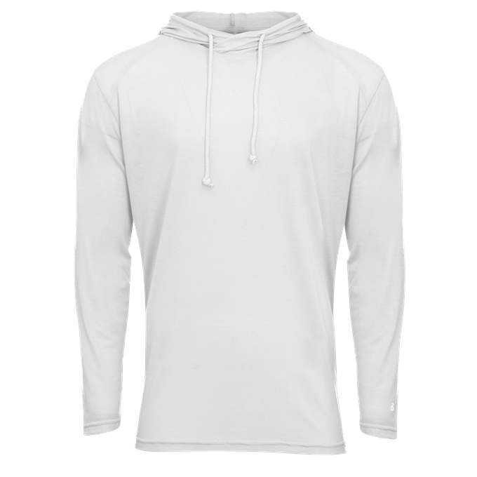 Badger Sport 4905 Tri-Blend Surplice Hoodie Tee - White - HIT a Double - 1