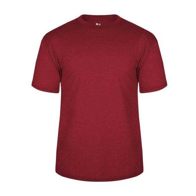 Badger Sport 4940 Tri-Blend Tee - Red - HIT a Double - 1