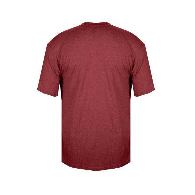 Badger Sport 4940 Tri-Blend Tee - Red Heather - HIT a Double - 2