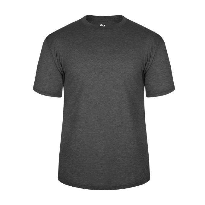 Badger Sport 4940 Tri-Blend Tee - Black Heather - HIT a Double - 1