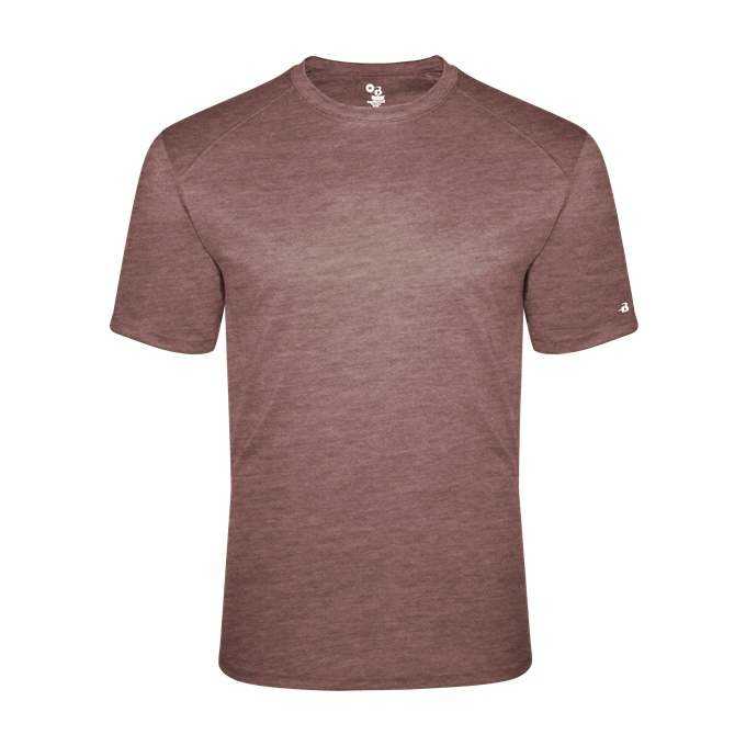 Badger Sport 2940 Tri-Blend Youth Tee - Maroon Heather - HIT a Double - 1