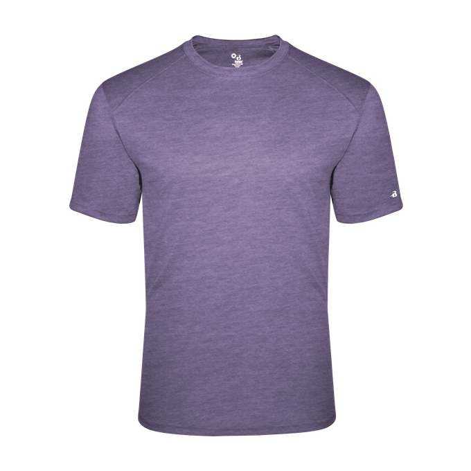 Badger Sport 2940 Tri-Blend Youth Tee - Purple Heather - HIT a Double - 1