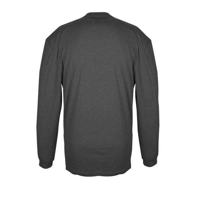 Badger Sport 4944 Tri-Blend Long Sleeve Tee - Graphite Heather - HIT a Double - 3