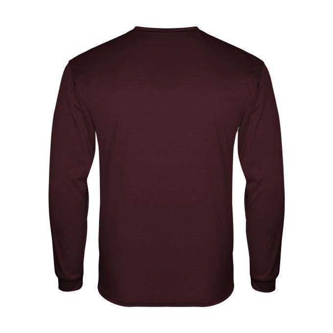 Badger Sport 2944 Tri-Blend Long Sleeve Youth Tee - Maroon - HIT a Double - 2