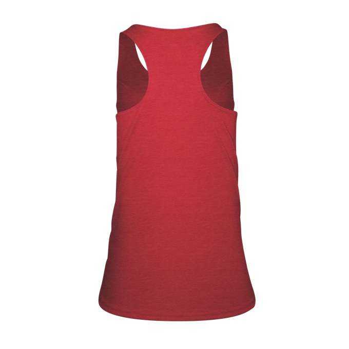 Badger Sport 4966 Tri-Blend Ladies&#39; Racerback Tank - Red Heather - HIT a Double - 3