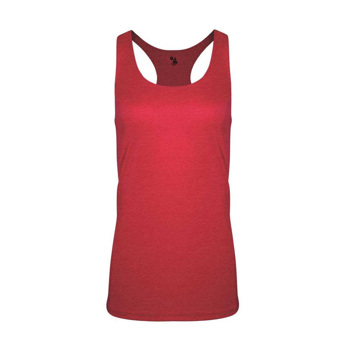 Badger Sport 4966 Tri-Blend Ladies&#39; Racerback Tank - Red Heather - HIT a Double - 1
