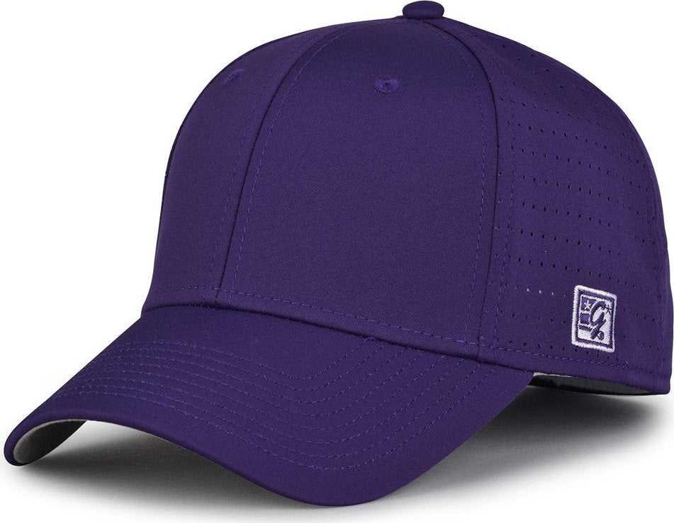The Game GB904 Precurved Perforated Gamechanger Cap - Purple - HIT A Double