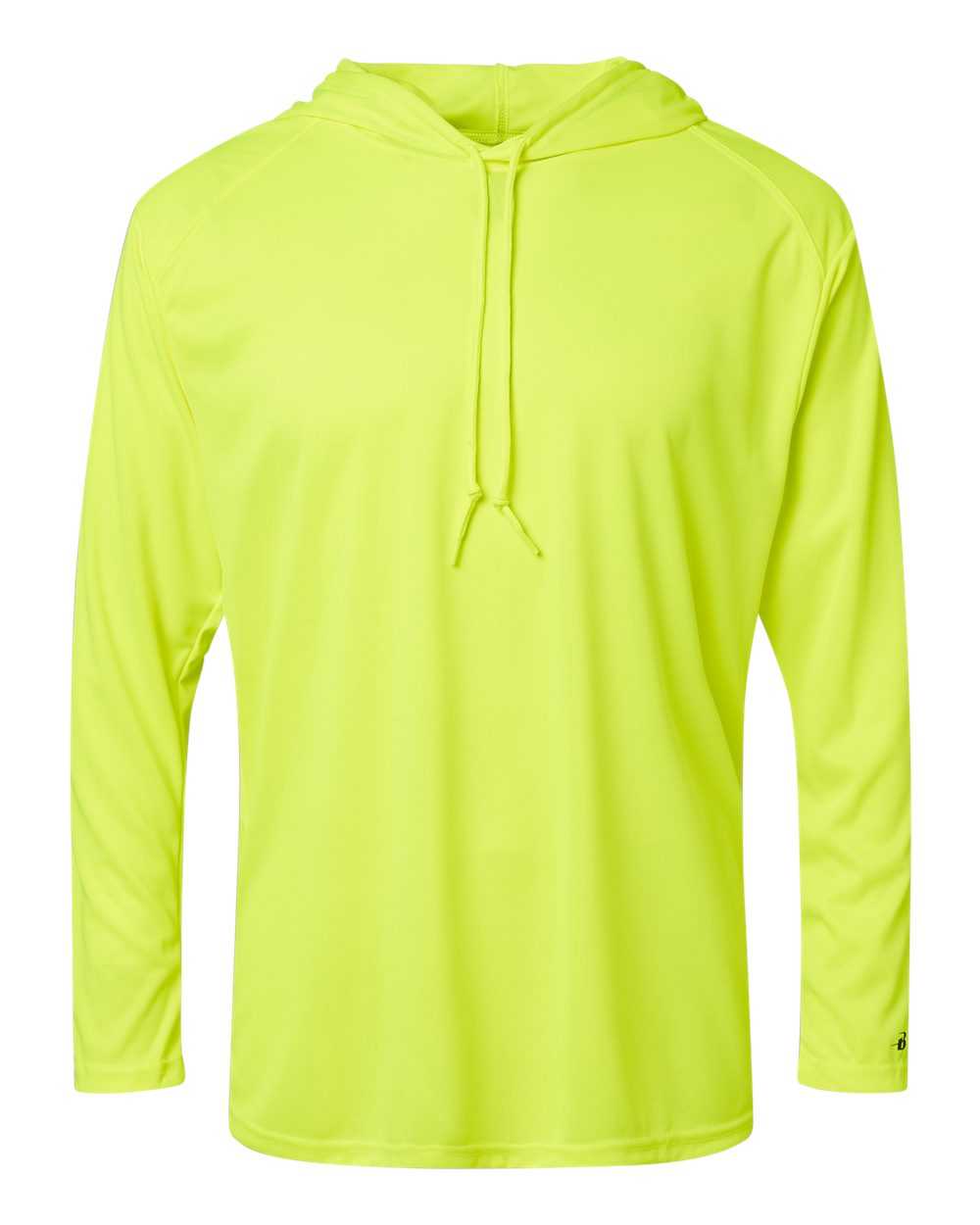 Badger Sport 4105 B-Core Long Sleeve Hoodie Tee - Safety Yellow - HIT a Double - 1