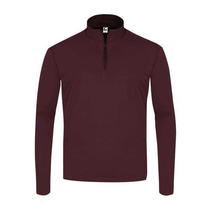 C2 Sport 5202 Youth 1/4 Zip - Maroon - HIT a Double - 1