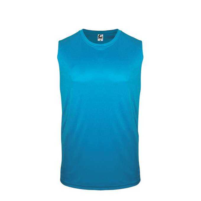 C2 Sport 5230 Youth Sleeveless Tee - Electric Blue - HIT a Double - 1