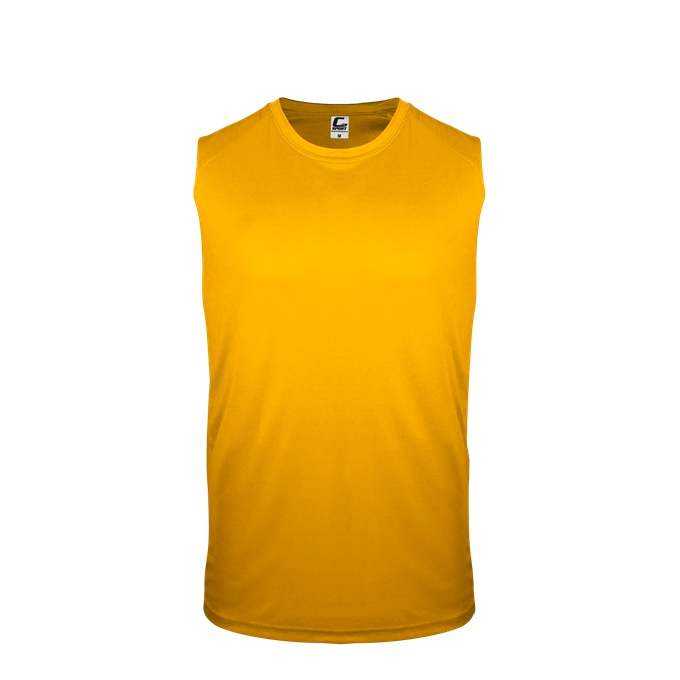C2 Sport 5230 Youth Sleeveless Tee - Gold - HIT a Double - 1