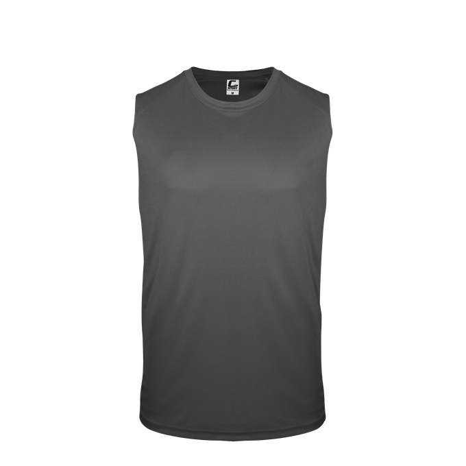C2 Sport 5230 Youth Sleeveless Tee - Graphite - HIT a Double - 1