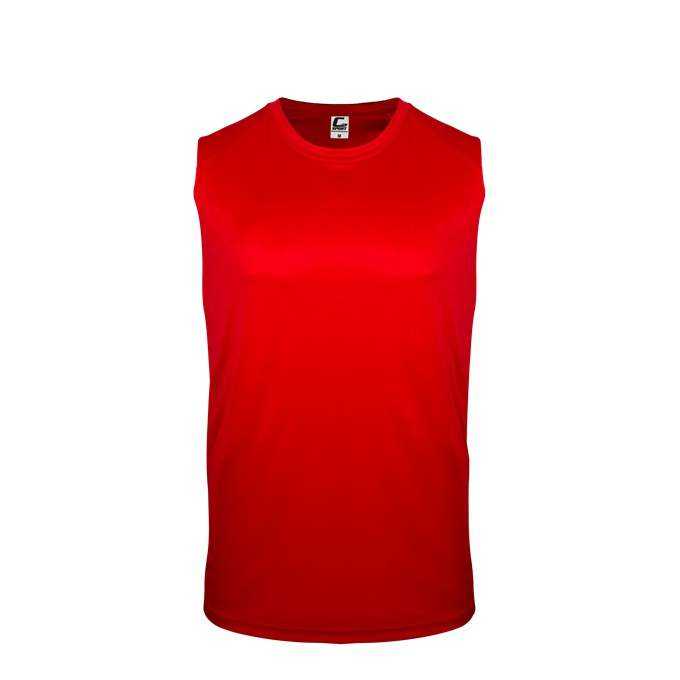 C2 Sport 5230 Youth Sleeveless Tee - Red - HIT a Double - 1