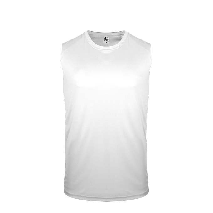 C2 Sport 5230 Youth Sleeveless Tee - White - HIT a Double - 1
