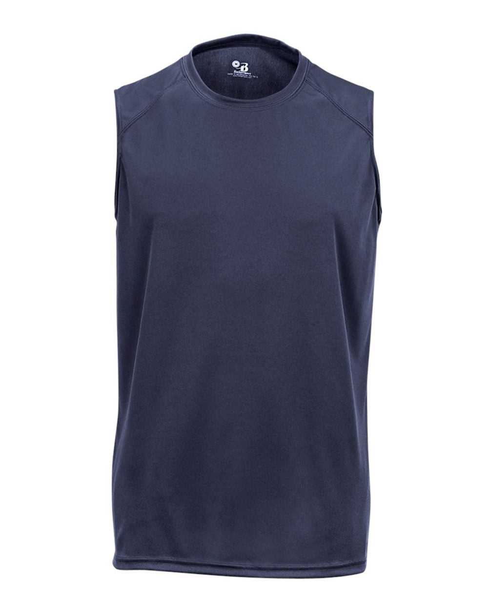 Badger Sport 2130 B-Core Sleeve Youth Tee - Navy - HIT a Double - 1