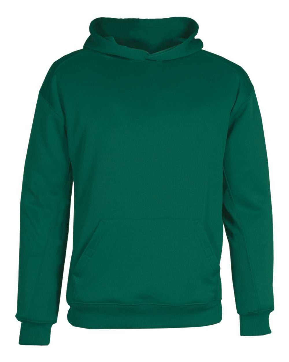 Badger Sport 2454 Poly Fleece Youth Hoodie - Forest - HIT a Double - 1