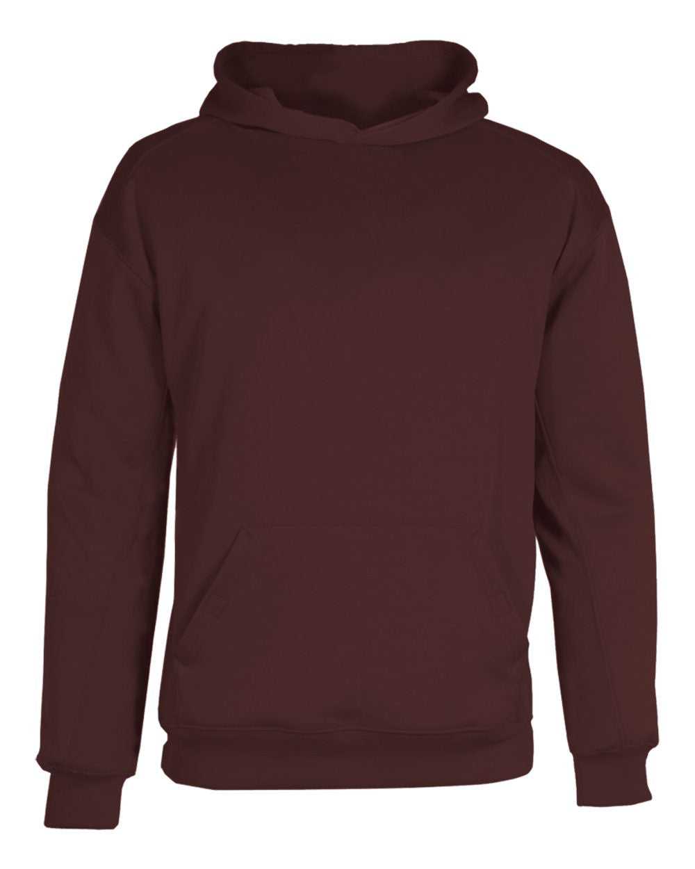 Badger Sport 2454 Poly Fleece Youth Hoodie - Maroon - HIT a Double - 1