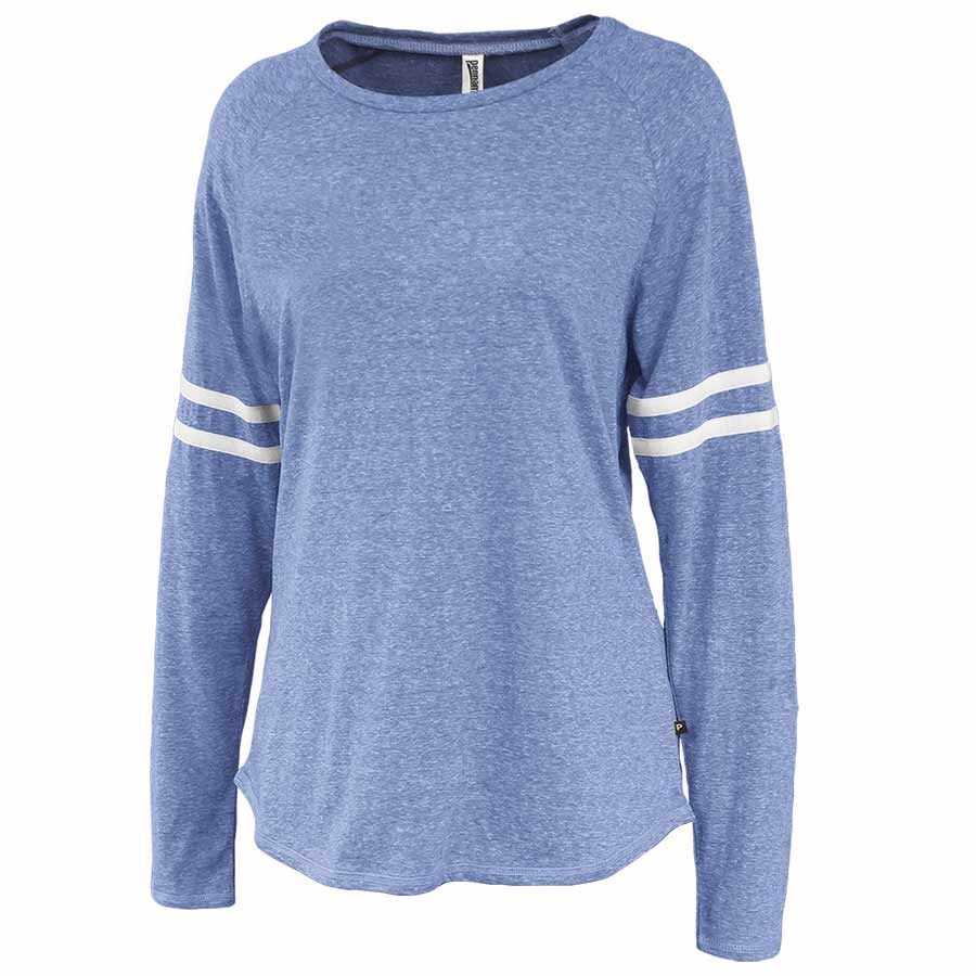 Pennant 5237 Triblend Stripe Long Sleeve Tee - Royal - HIT a Double