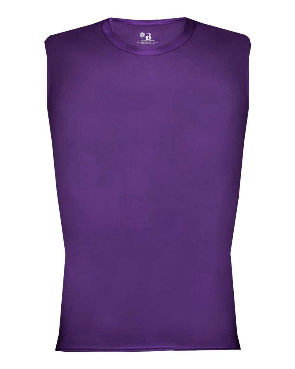 Badger Sport 4631 Pro-compression Sleeveless - Purple - HIT a Double - 1