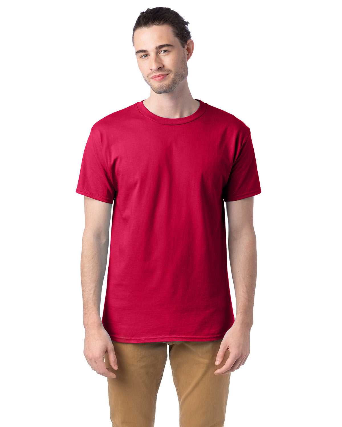 Hanes 5280 Essential-T T-Shirt - Athletic Crimson - HIT a Double - 1