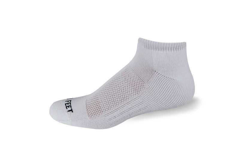 Pro Feet 5283/6 Performance Physical Low Cut (6 Pair Pkg) Socks - White - HIT a Double