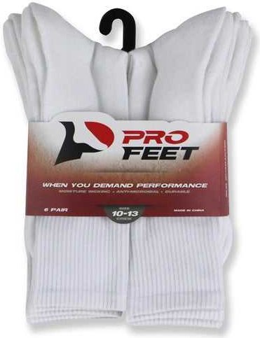 Wb Work Wear 5285/6 Performance Physical Crew (6 Pair Pkg) Socks - White