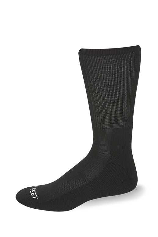 Pro Feet 5000/10 Cotton Crew (10 Pair Pkg) Socks - Black - HIT a Double