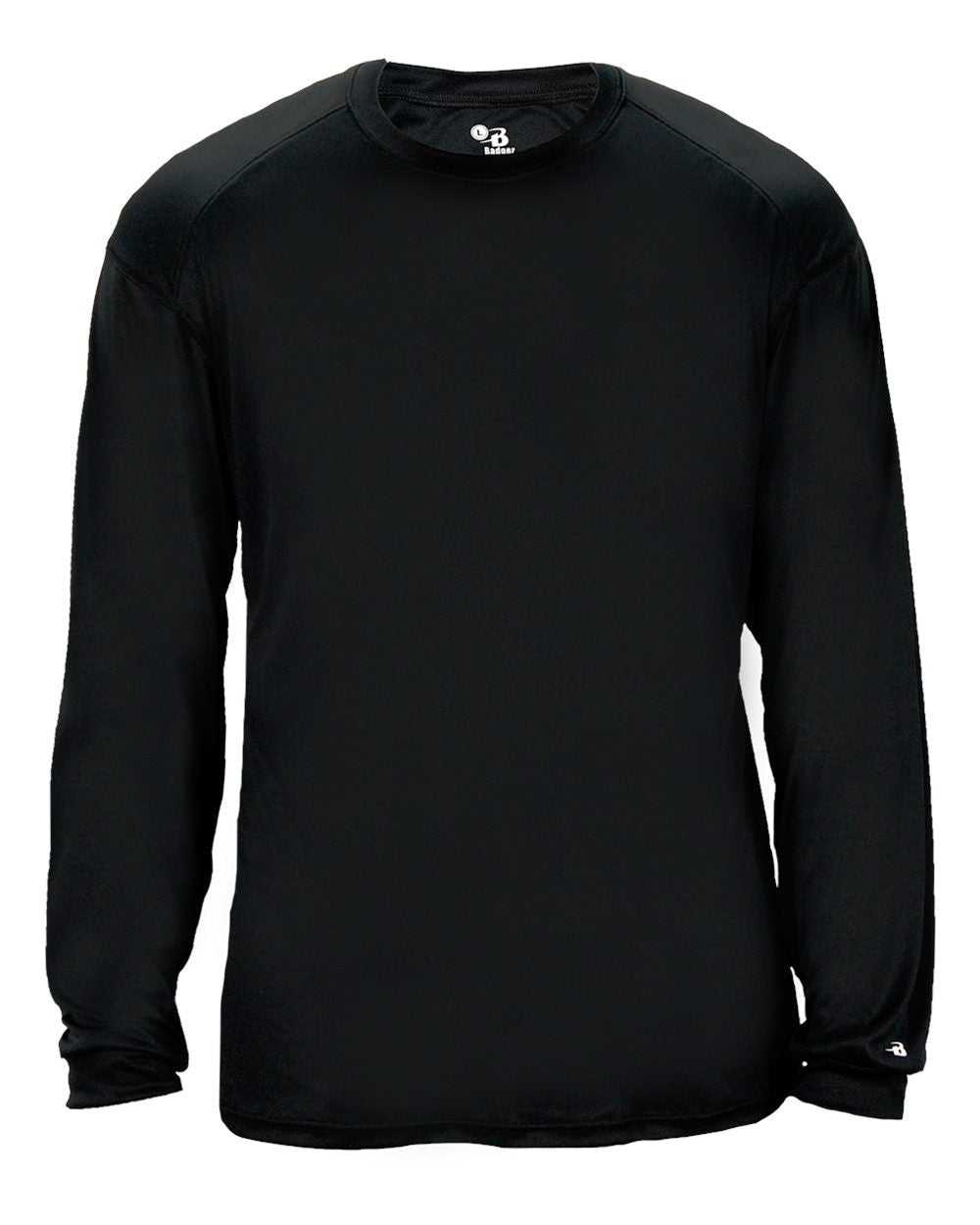 Badger Sport 2004 Ultimate Softlock Youth Long Sleeve Tee - Black - HIT a Double - 1