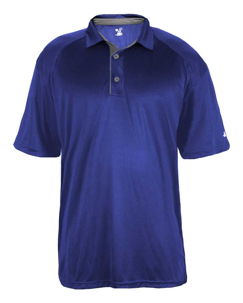 Badger Sport 4040 Ultimate Softlock Polo - Royal Graphite - HIT a Double - 1