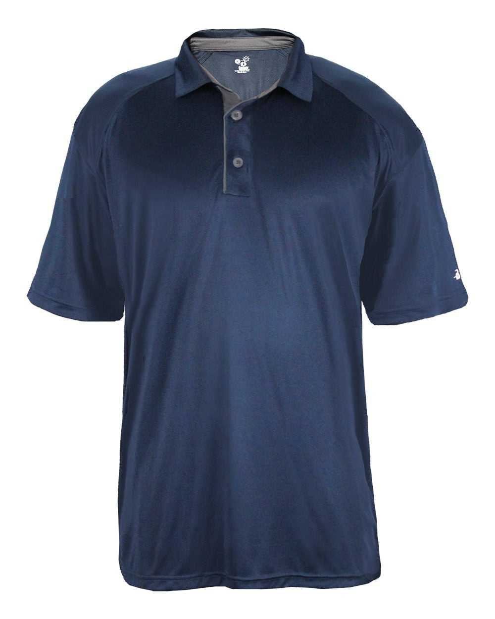 Badger Sport 4040 Ultimate Softlock Polo - Navy Graphite - HIT a Double - 1