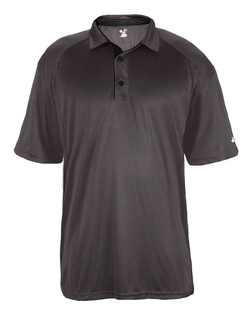 Badger Sport 4040 Ultimate Softlock Polo - Graphite Black - HIT a Double - 1