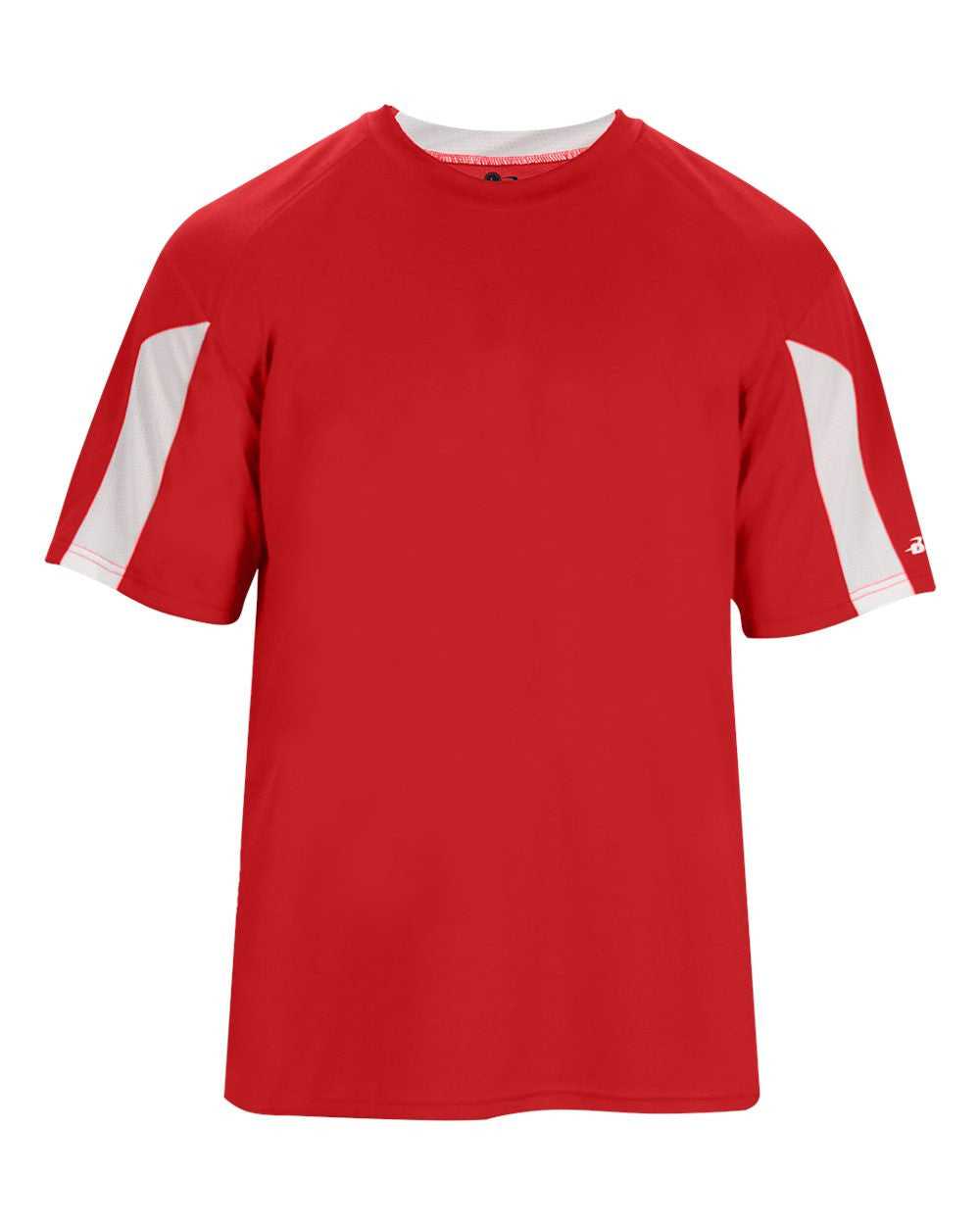 Badger Sport 4176 Striker Tee - Red White - HIT a Double - 1